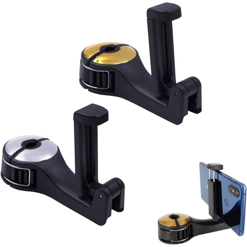 2er-pack Autotelefonhalter, Haken Für Die Autositzlehne, Zum Aufhängen Von Handtaschen, Handys, Kleinigkeiten