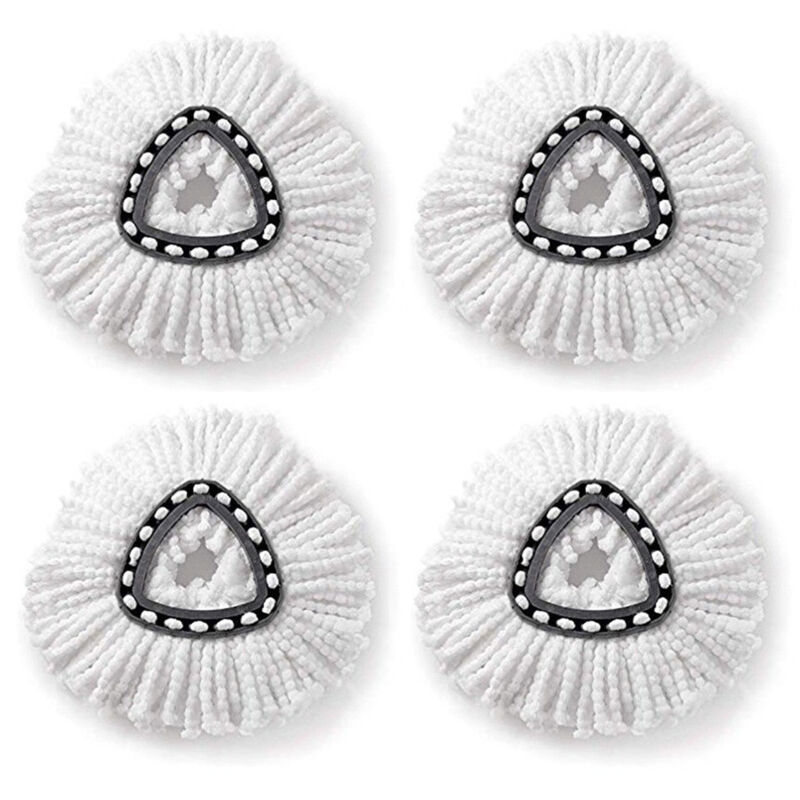 4-teiliges Mopp-nachfüllset, Moppköpfe Kompatibel Mit Vileda Turbo Easywring And Clean, Mikrofaser-fransenkopf, Ersatz-mopp-pads Kompatibel Mit Vileda Turbo Mop 4 In 1