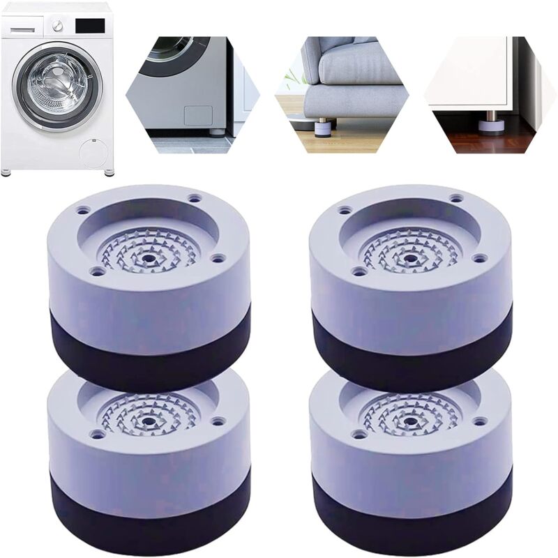 4er-pack Anti-vibrations-waschmaschinenunterlagen, Waschmaschinenmatten, Anti-vibrations-waschmaschinenunterlagen, Universelle Gummifüße Für Waschmaschinen Und Trockner, Stoßdämpfer