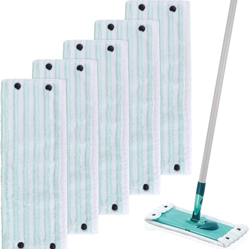 5er-pack Moppkopf-nachfüllpackung Für Leifheit Clean Twist/combi M Micro Duo – 47 X 16 Cm Mopp-tuch, Kompatibel Mit Leifheit-mopp, Mikrofaser-ersatz-mopp-pads Für Alle Böden