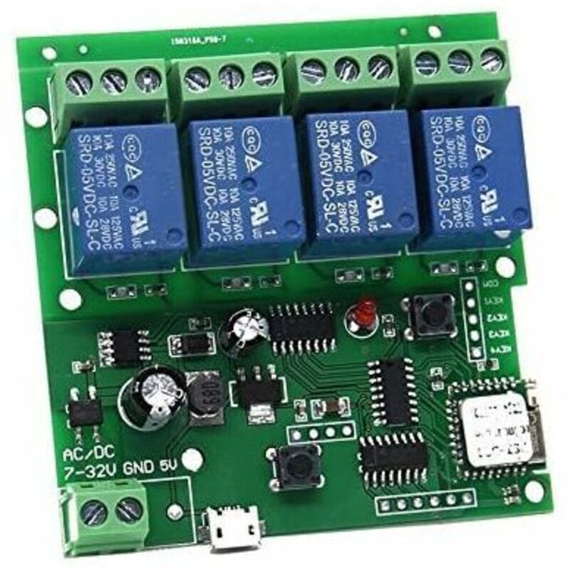 Kanal-wlan-moment-inching-relais, Automatisches Sicherheitsschaltermodul, Diy-wlan-garagentor-steuerung (5–32 V)