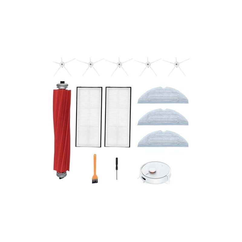 Ersatzteilset Für Roborock S7 T8plus T7s S7 Maxv Ultra S8 Pro Ultra Saugroboter, 1 Hauptbürste, 5 Seitenbürsten