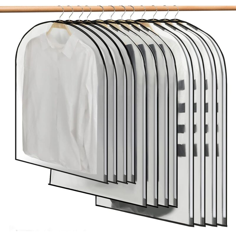 Kleiderhüllen, 12-teiliges Anzug-set, Kleidersack, Transparenter, Wasserdichter Und Staubdichter Schutz (sx4+mx4+lx4)