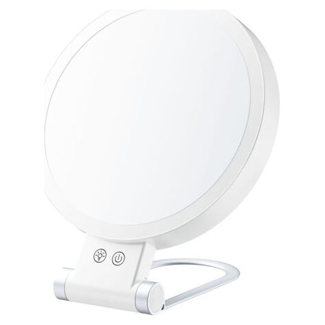 Beleuchteter Vergrößerungs-kosmetikspiegel, 30x/1x, Doppelseitig, Wiederaufladbarer 1000-mah-led-spiegel Mit 3 Beleuchtungsfarben, Tragbarer, Faltbarer Reise-kosmetikspiegel