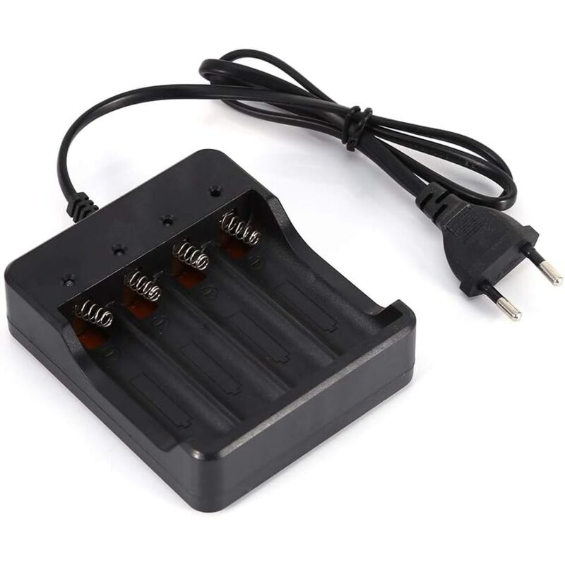Batterieladegerät Mit Steckplätzen Für Wiederaufladbare 18650-lithium-akkus, Eu-stecker Mit Verpolungsschutz, Gute Qualität Und Gute