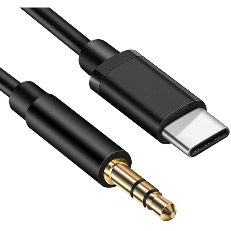 Usb-c-auf-3,5-mm-klinkenkabel 1 M, Usb-c-auf-aux-klinkenstecker, Kopfhörer-klinkenadapterkabel, Auto-stereo-audio-aux-kabel