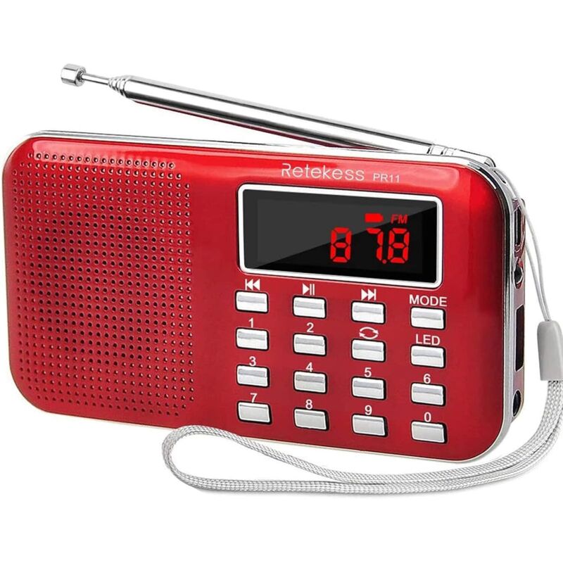 Tragbares Radio, Fm- Und Am-radio, Batteriebetrieben Und Netzbetrieben, Mp3, Lautsprecher, Unterstützt Tf-karte/usb, Taschenlampe, Geeignet Für Überleben, Badezimmer, Reisen Und Outdoor, Weihnachtsges