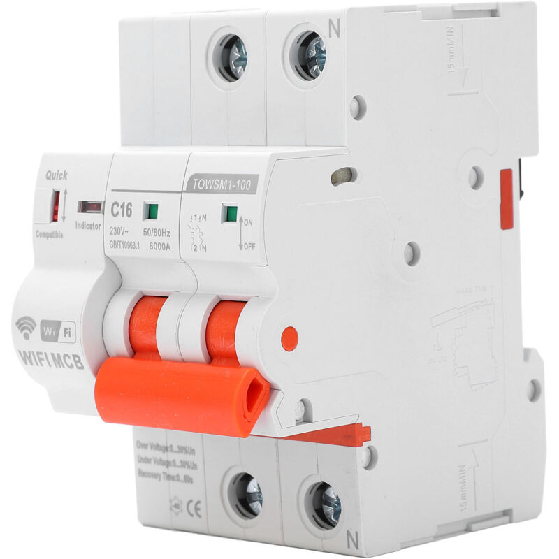 2p Smart Wifi-leistungsschalter, Din-schienenmontage, 230 V Wechselstrom, Für Den Einsatz In Haushalt Und Fabrik, Towsm1-100