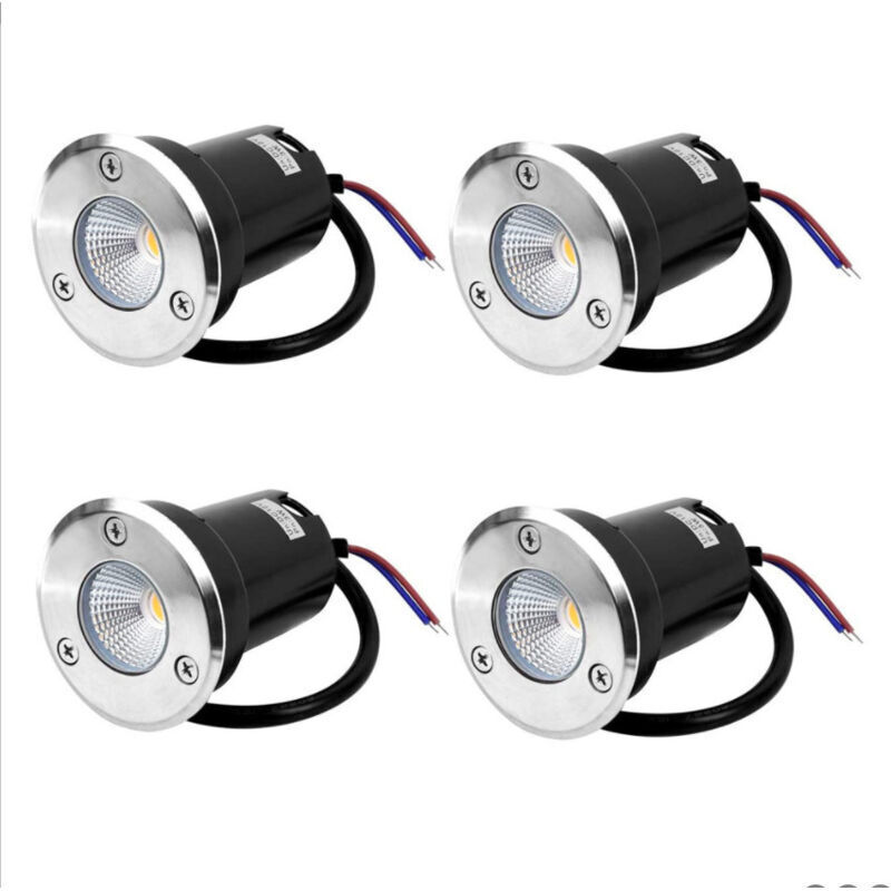 [einbaustrahler Für Den Außenbereich] 5 W, Weißer Edelstahl, Schutzart Ip67, Ø 6,5 Cm, Tragkraft 800 Kg, 12–24 V Dc