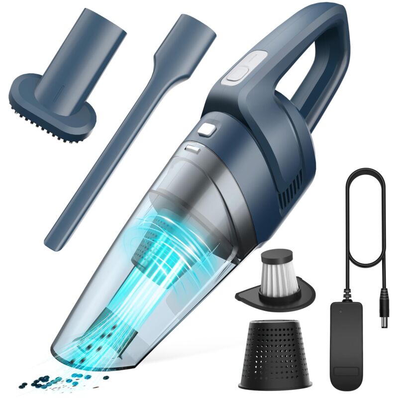 Autostaubsauger – 120 W Tischstaubsauger, 2200 Mah Handstaubsauger Mit Trockenem Hepa-filter, Kabelloser Staubsauger Für Haus, Auto, Büro, Tisch Und Sofa