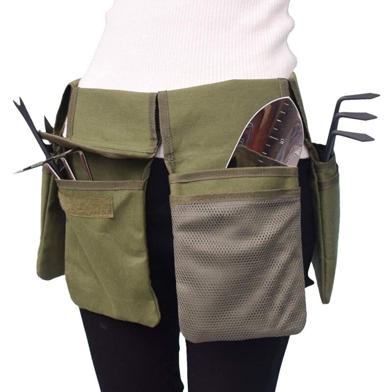 Garten-werkzeuggürtel Aus Canvas Mit Taschen, Garten-set, Handtasche, Aufbewahrungstasche Für Zu Hause, Garten-werkzeugset, Aufbewahrungstasche Für Den Rasen