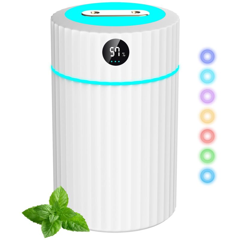 Doppelauslass-luftbefeuchter Mit Led-anzeige, Leiser Ultraschall-luftbefeuchter, Luftbefeuchter Für Das Schlafzimmer