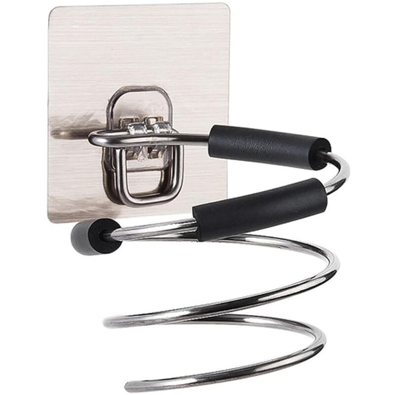 Haartrocknerhalter Für Das Badezimmer, Wandhalterung Aus Edelstahl Für Haartrockner, Aufbewahrungsregal Für Glätteisen, Haartrockner-organizer, Lockenstab-zubehör Mit Bohrfreiem Kabelhalter Für