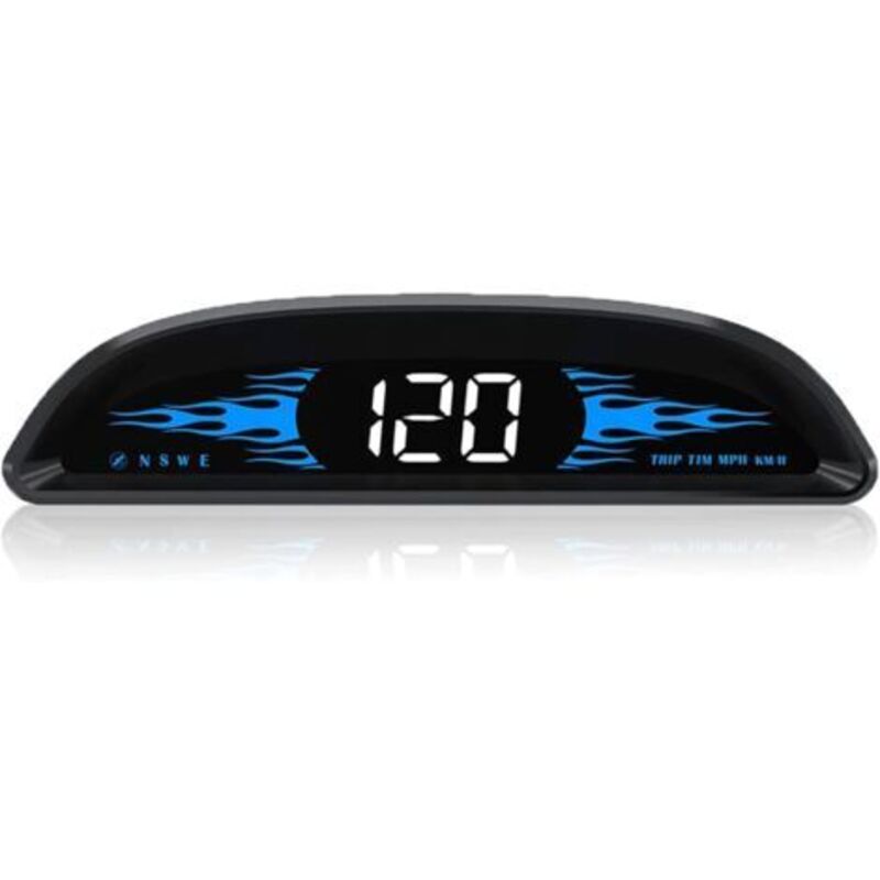 4"-hud-tachometer Für Autos – Universelle Windschutzscheibenanzeige (mph/km/h) – Digitale Geschwindigkeitsanzeige – Gps-geschwindigkeitserkennung – Geschwindigkeitsalarm, Usb-anschluss