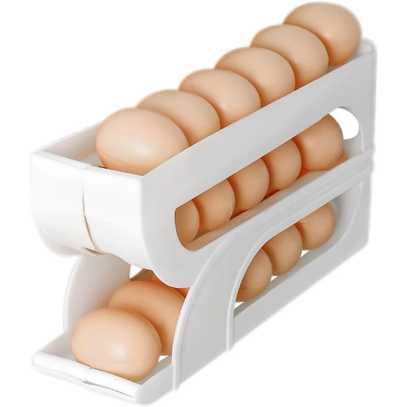 3-stöckiger Eierdispenser Für Den Kühlschrank, Automatischer Rollender Eierbehälter, Platzsparend, Platzsparender Eierhalter Für Kühlschrank Und Arbeitsplatte
