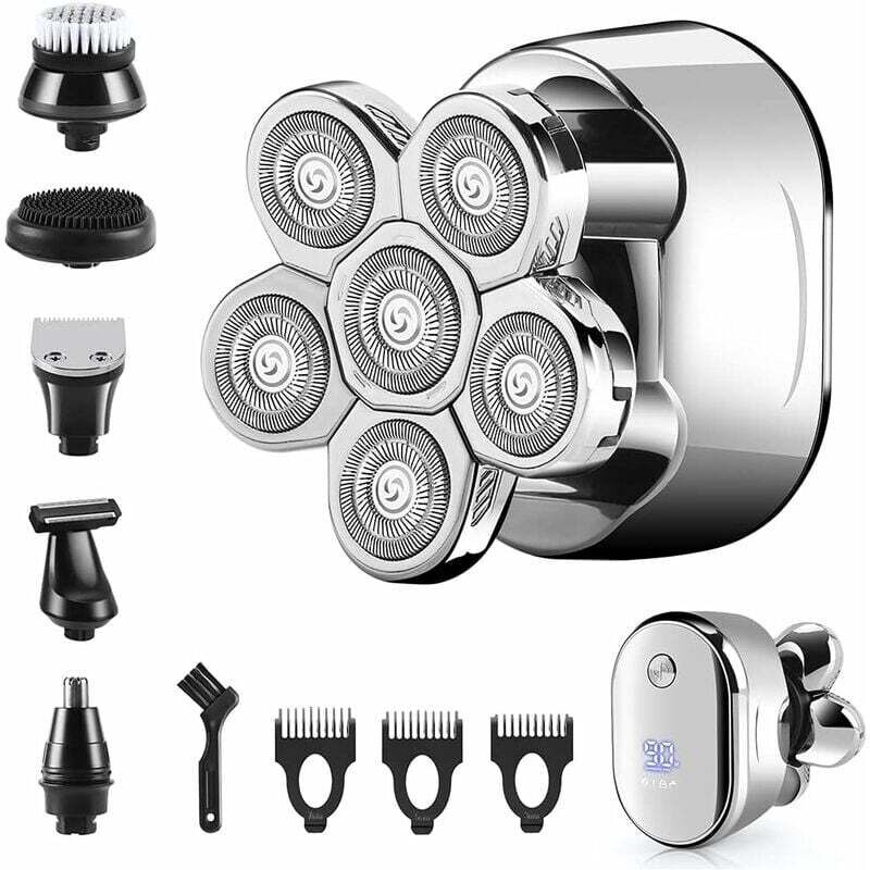 Elektrorasierer Für Herren, Usb-rotationsrasierer, Kabellos, Wasserdicht, Barttrimmer