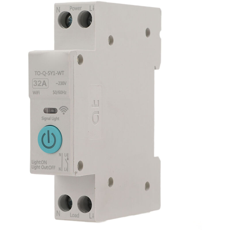 – 32a Wlan-smart-leistungsschalter – 230v Spannung – Drahtlose Fernbedienung – Din35-schiene – Flammhemmendes Material Für Erhöhte Sicherheit – Weiß – 230v