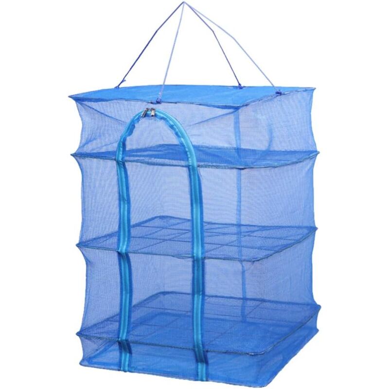 Mehrstöckiges Netz-hängegestell Zum Trocknen Von Kräutern Mit Faltbarem Reißverschluss Zum Trocknen Von Gemüse Und Fisch (höhe 66 Cm)