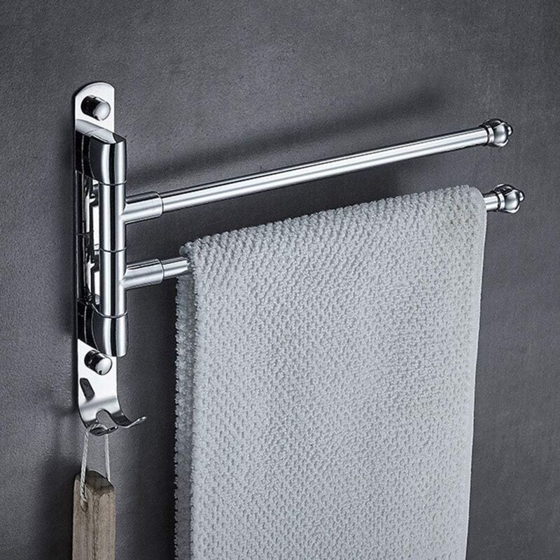 Rutschfester Wand-handtuchhalter Mit Stangenkopf, Um 180 Grad Drehbarer Handtuchhalter Für Das Badezimmer, Schwenkbare Ablage, Handtuchhalter