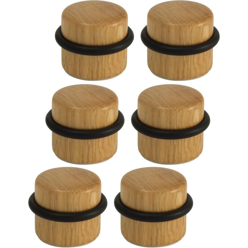 Türstopper – Selbstklebender Türstopper Aus Holz Für Den Boden – Türstopper Zum Schutz Von Türen Und Wänden – 6er-pack (sapelli-holz)