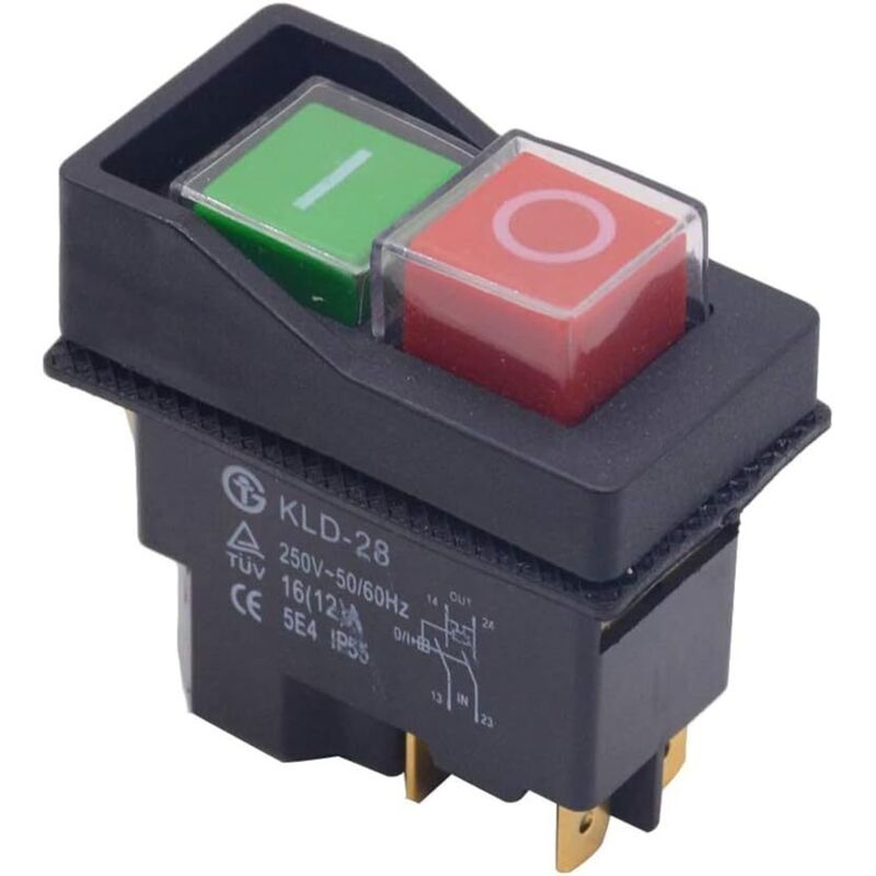 Wasserdichter Magnetschalter, 4-poliger Ein-/aus-druckknopf, Stoppschalter-zubehör Für Werkzeugmaschinen, 250 V, 16 A