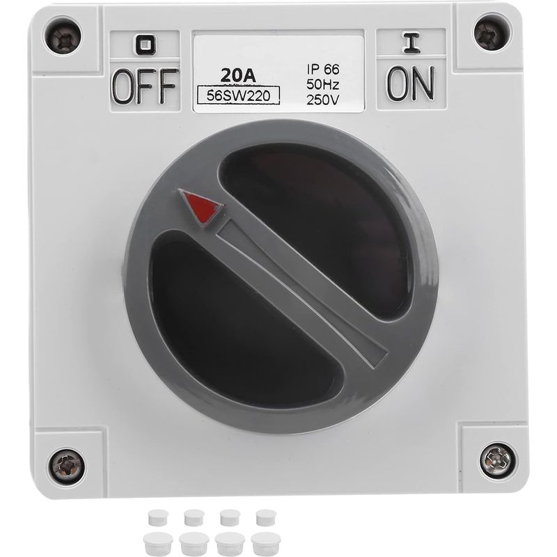 Ip66 250v 2-positionen Wasserdichter Drehschalter, Staubdichter Ein/aus-schalter Für Den Außenbereich (2p20a)