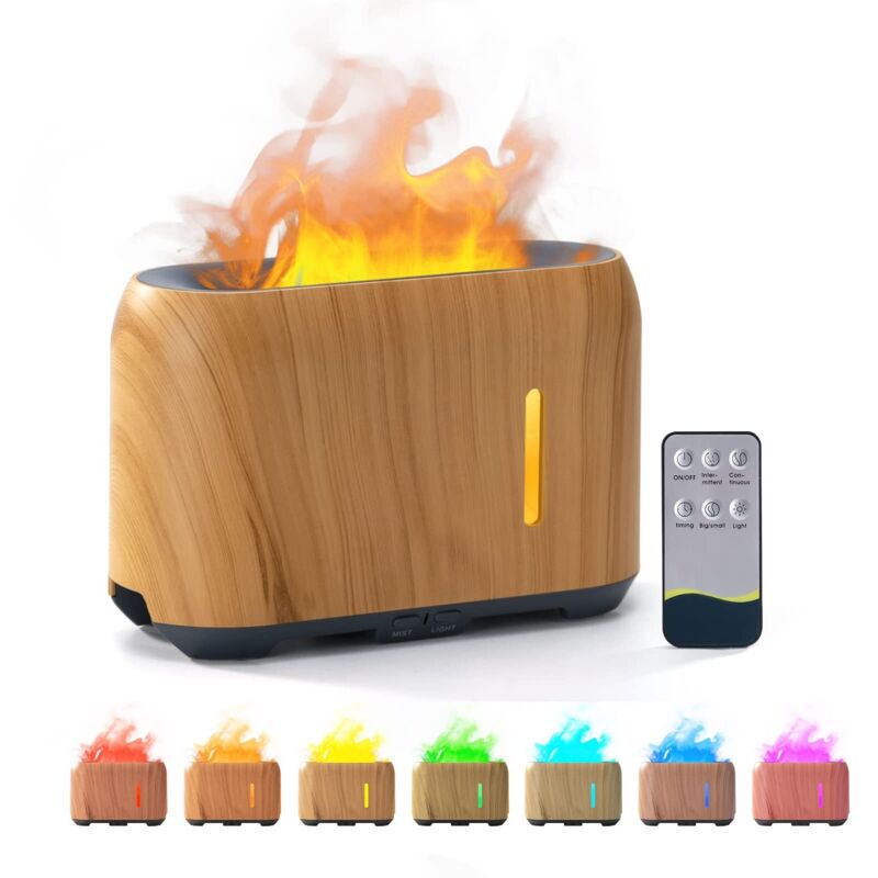 Ätherisches Öl-diffusor, Flammen-luftbefeuchter, Aroma-diffusor-luftbefeuchter, Einstellbare Helligkeit Und Automatische Abschaltung Bei Wassermangel