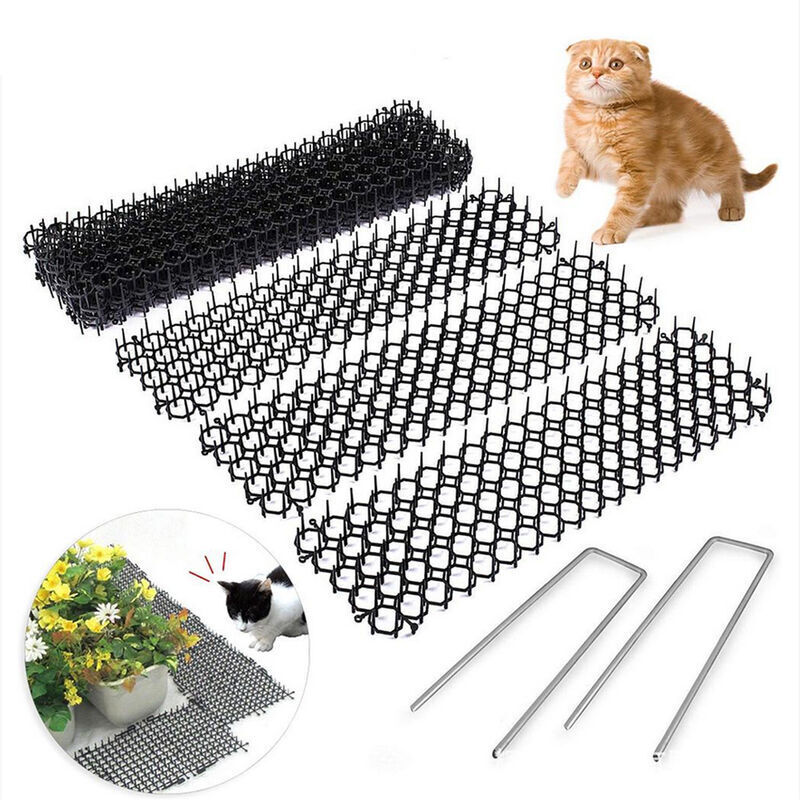 13 X 47 Cm Anti-katzen-stacheln, Anti-vogel-stachelmatte, Vogelschutz Für Den Garten, Mit 10 U-förmigen Stacheln, 10 Stück