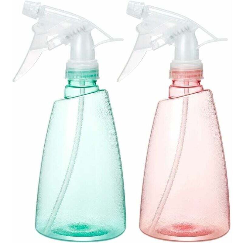 Sprühflasche, 2 Stück 500 Ml Leere Kunststoff-sprühflasche, Wiederverwendbarer, Nachfüllbarer Zerstäuber Mit Verstellbarem Sprühkopf Zum Pflanzen Von Blumen, Reinigen, Gärtnern, Reisen Usw.