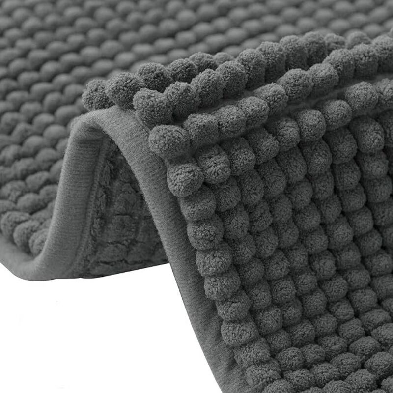 Badematte, Rutschfeste Duschmatte, Chenille-badematte, Wasserabsorbierend, Maschinenwaschbar, Schnell Trocknend