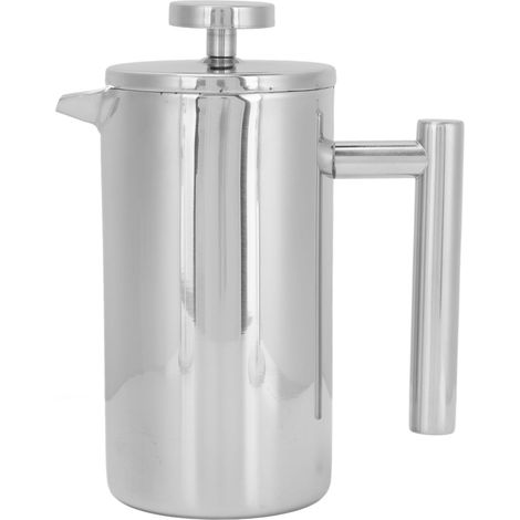 Doppelwandige, Tragbare French-press-kaffeekanne Aus Edelstahl, Ideal Für Zuhause, Camping Und Reisen, 1000 Ml
