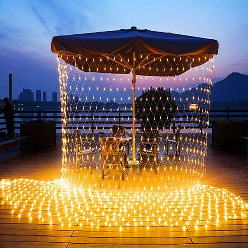 540 Led-lichterkette – 6 M X 4 M – Warmweiß – Batteriebetrieben – Kupferdraht – Schutzart Ip44 Für Den Innen- Und Außenbereich – Weihnachts- Und Hochzeitsdekoration