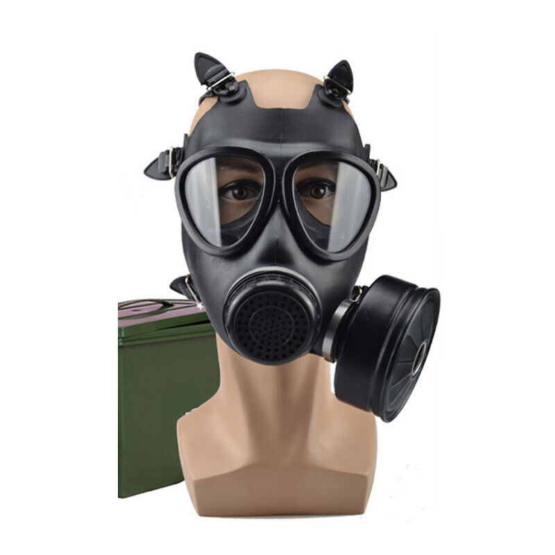 Notfall-gasmaske Gegen Chemische Gase, Feuermaske, Selbstansaugende Filter-schutzmaske, Am Kopf Befestigte Maske, Gasmaske