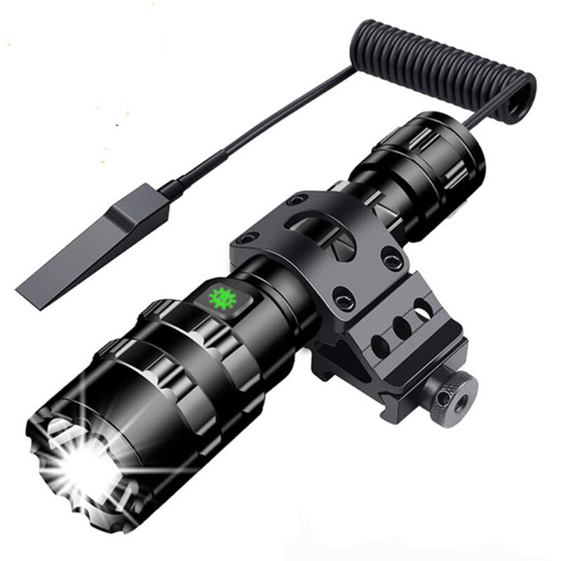 Taktische Taschenlampe 3000 Lumen, Superhelle L2-led-taschenlampe, Über Usb Aufladbar, 5 Leuchtmodi, Picatinny-schienenhalterung Und Druckschalter Für Outdoor-angeln [energieklasse A+++]