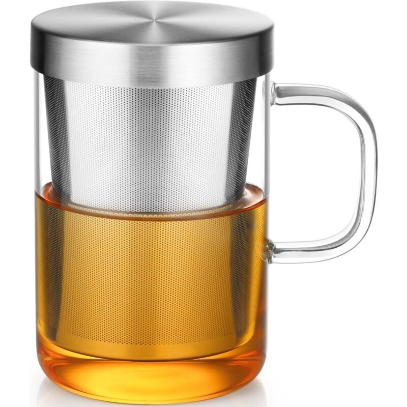 Teetasse Aus Borosilikatglas Mit Herausnehmbarem Edelstahl-tee-ei