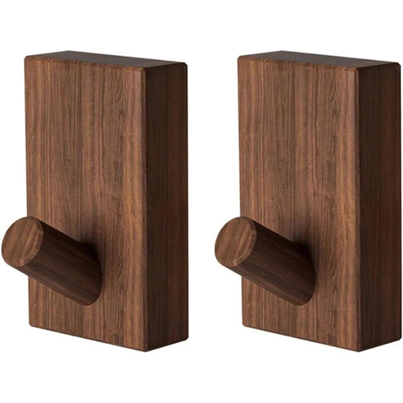 Wandhaken Aus Nordischem Walnuss- Und Buchenholz Für Mäntel, Eingangsbekleidung, Röcke, Hüte, Konische Aufhänger, Hoteldekoration, Kleiderhaken (walnuss, 2 Stück)
