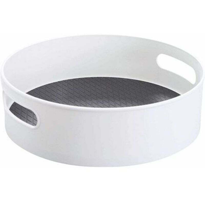 Drehbarer Gewürzständer (30 Cm), Drehbares Gewürzregal Aus Kunststoff Für Küchenschränke, Gewürzablage, Gewürzhalter, Weiße Gewürzaufbewahrung