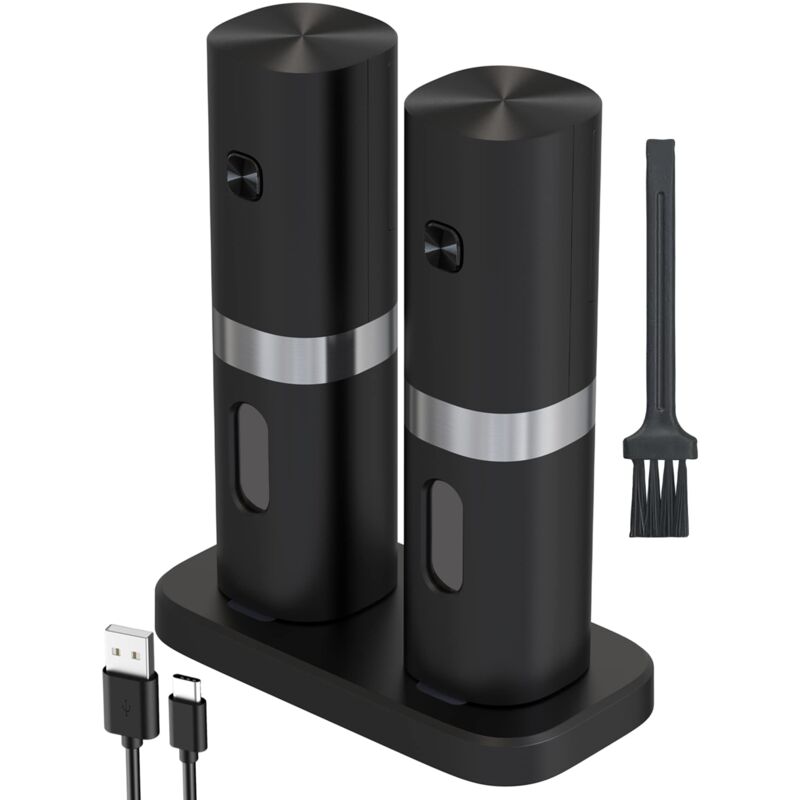 Elektrische Salz- Und Pfeffermühlen-sets, Wiederaufladbare Pfeffermühle (schwarz – Wiederaufladbar)