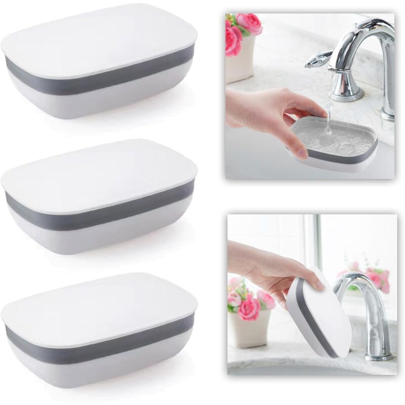 3-teiliges Set Aus Kunststoff-seifenschalen, Reiseseifenbox, Seifenhalter, Seifenschale Für Reisen, Wandern, Familie, Badezimmer, Schule, Fitnessstudio