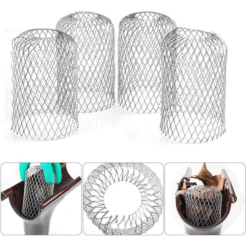 4 Stück Aluminium-dachrinnenfilter, Metall-dachrinnenschutz, Ausziehbare Dachrinnenschutzgitter