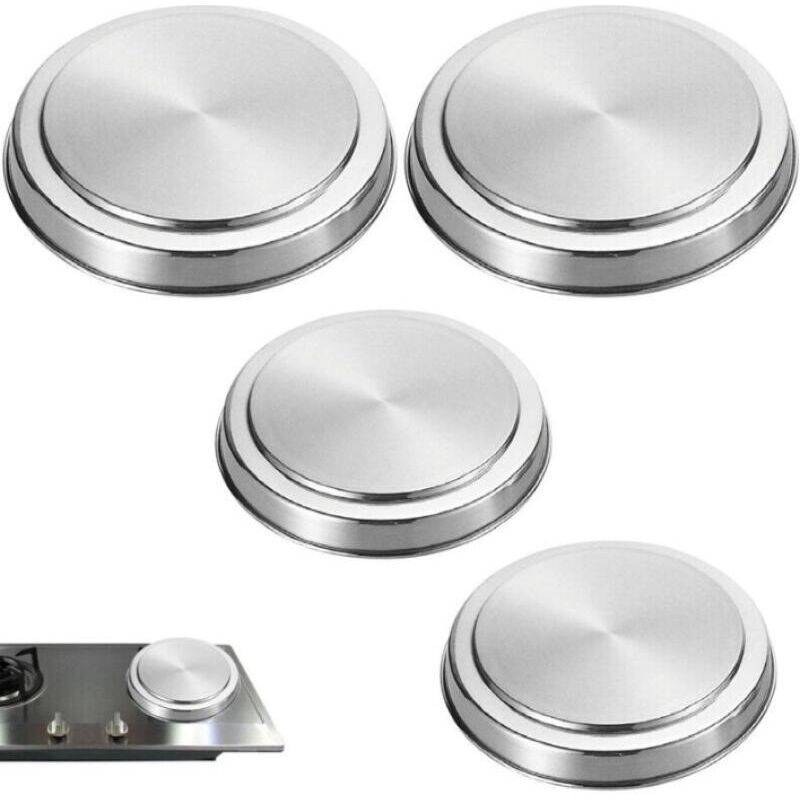 4 Stück Edelstahl-herdplattenabdeckungen, Herdschutz, Kochgeschirr, Besteck, Küchenzubehör 17/21 Cm