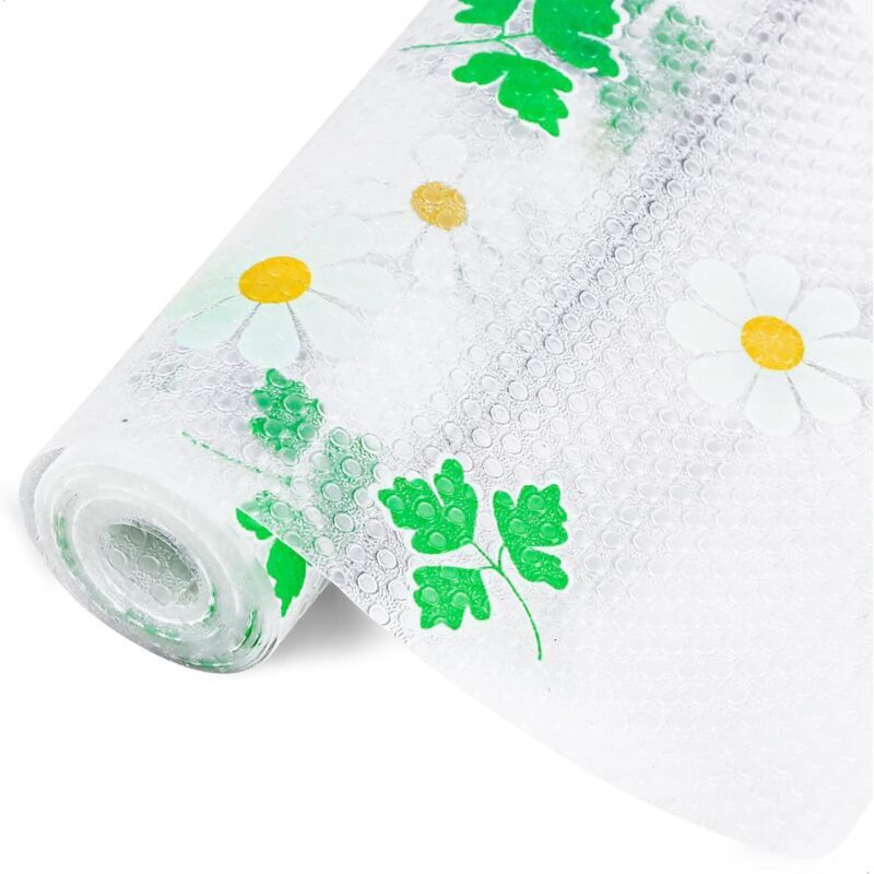 Eva-schutzmatte Für Schubladen- Und Schrankböden - Rolle 30 Cm X 3 M - Rutschfest, Wasserdicht, Leicht Zu Reinigen, Blumenmuster.