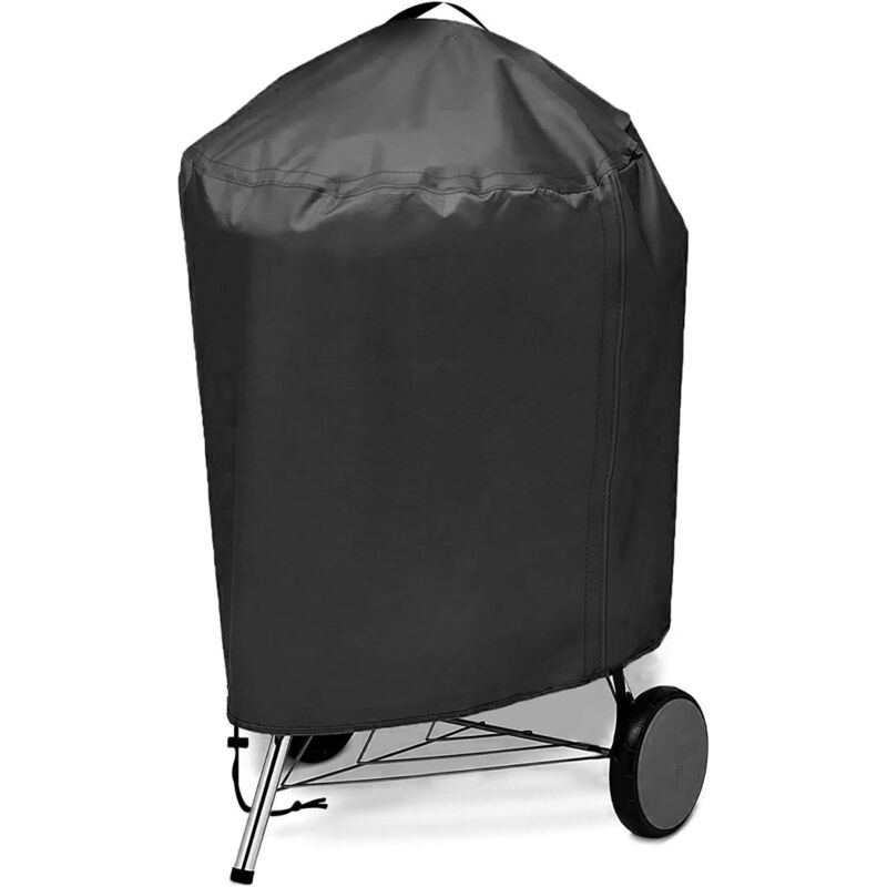 Grillabdeckung, 420d Schutzplane, Wind-, Sonnen- Und Wasserabweisend, Für Die Meisten Grills Geeignet (ø 77 X 90 Cm)