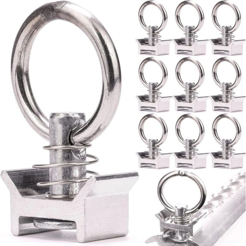 Packung Mit 10 Einfach Zu Befestigenden Zurrgurten, Sicherungsstift Mit Ring, Zurrschiene Für Lkw, Zurrschiene Für Flugzeuge