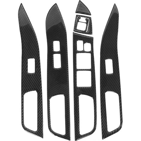 Fensterheberschalterabdeckung Aus Kohlefaser, 7-teilig, Dekorative Glashebe-panel-zierleiste Passend Für Mitsubishi Lancer 2008–2016 (rechtslenker)