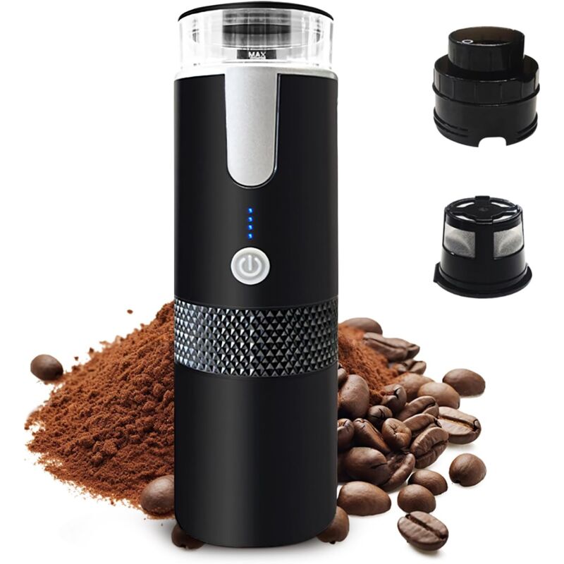 170 Ml Tragbare Espressomaschine, Tragbare Elektrische Espressomaschine, Mini-kaffeemaschine Fürs Auto Für Kapseln Und Gemahlenen Kaffee Für Reisen, Camping, Büro, Zuhause, 2 W