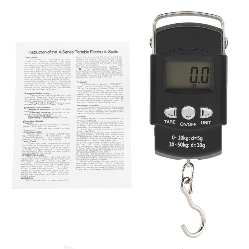 Tragbare Digitale Waage, Überlast-/batteriestandsanzeige, 50 Kg/10 G, Automatische Abschaltung Nach 60 Sekunden, Robust, Für Express-gepäckverwiegung