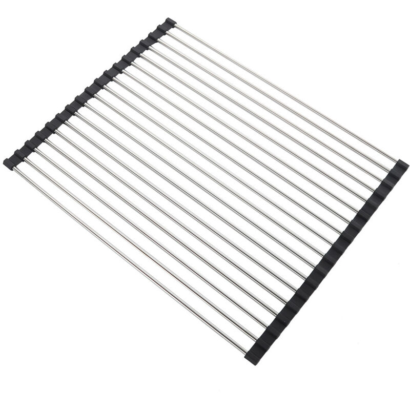 43 X 35 Cm Faltbarer Geschirrabtropfständer, Zusammenrollbarer Geschirr-trockengestell, Abtropfgestell Für Die Küchenspüle, Rollbarer Abtropfständer, Zusammenrollbar, Faltbar, Trockengestell, Für Die