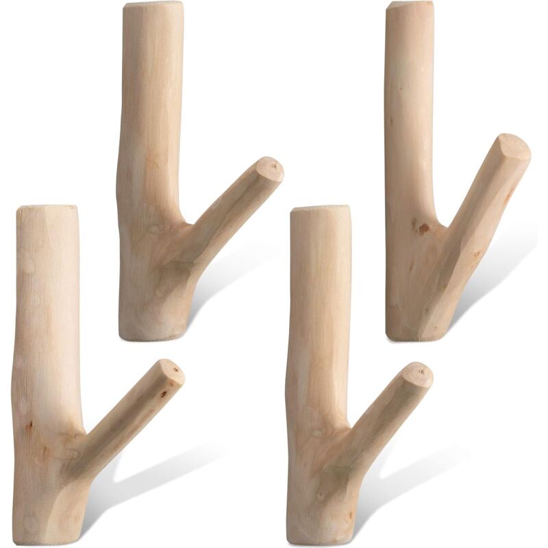 Stück Naturholz-haken, Holzhaken, Zylindrischer Wand-kleiderhaken, Dekorativer Haken, Kleiderhaken Aus Holz Zum Aufhängen Von Mänteln, Hüten, Taschen Und Handtüchern (breite 2–3 Cm)