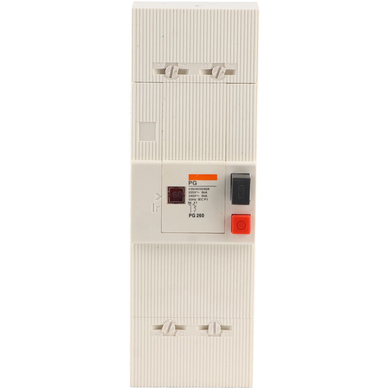 – Einpoliger 2p-leistungsschalter 30–60 A – Kurzschlussschutz – 250 V Spannung – 8 Ka Abschaltvermögen – Schnelle Din-schienenmontage – 50 Hz Ples